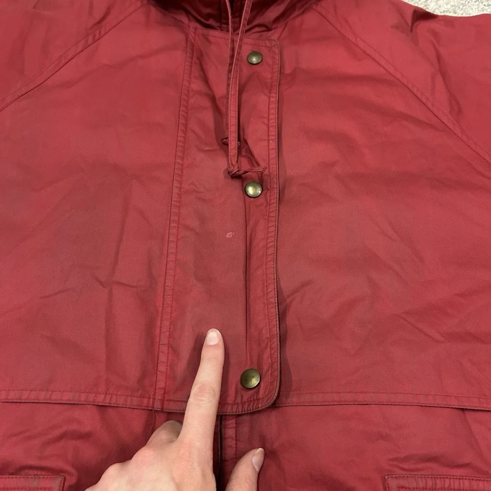 Vintage Eddie Bauer Goose Down Puffer Jacket Women's Large‎ Red Full Zip